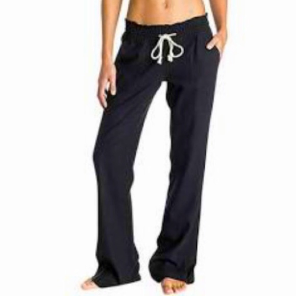 Roxy Oceanside Linen Blend Beach Pants XL Deep Navy